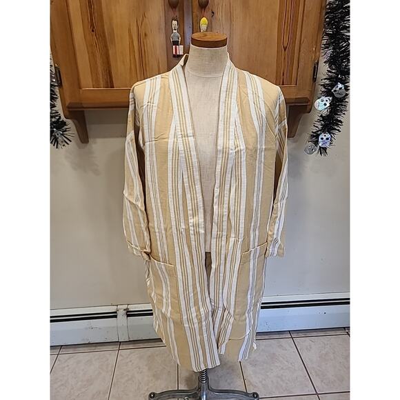 Eileen Fisher Women's Organic Cotton Kimono Jacket OS One Size Longline Coastal - Picture 1 of 10